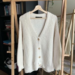 Jenni Kayne Alpaca Cocoon Cardigan in Ivory